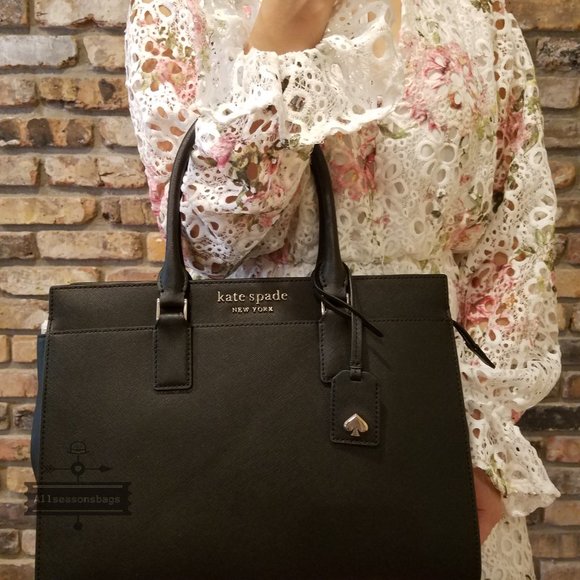 kate spade cameron LARGE satchel Black crossbody - Picture 6 of 6